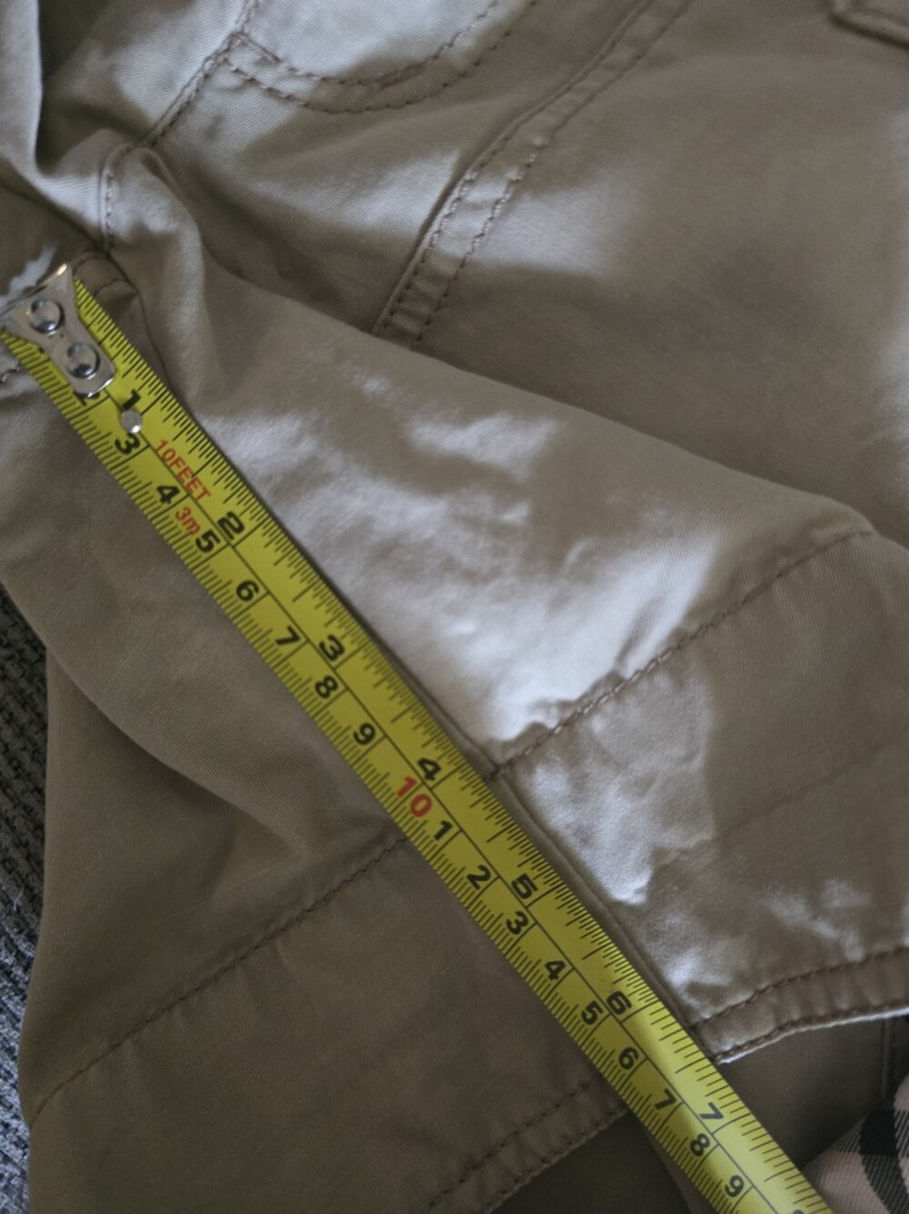 Burberry Blue Label Cuffed Nova Check Tan/Beige Cotton Shorts Size 36 - Picture 13 of 13